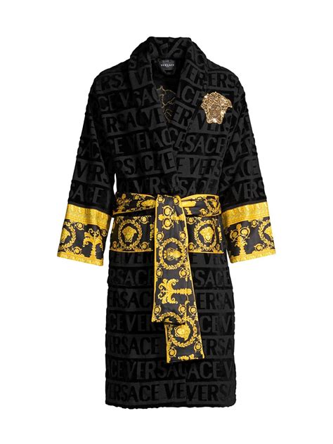 mens replica versace robe|versace black and gold robe.